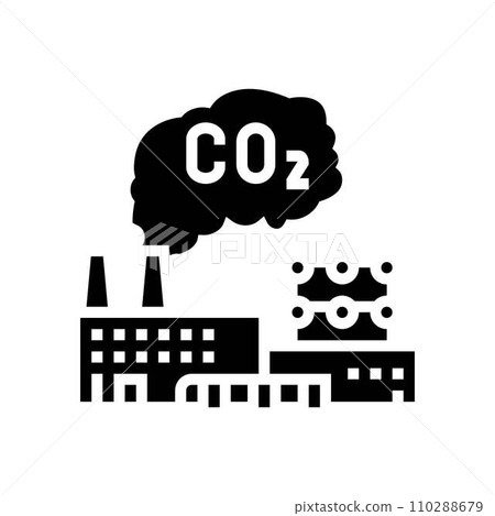 capture plant carbon glyph icon vector illustration 110288679
