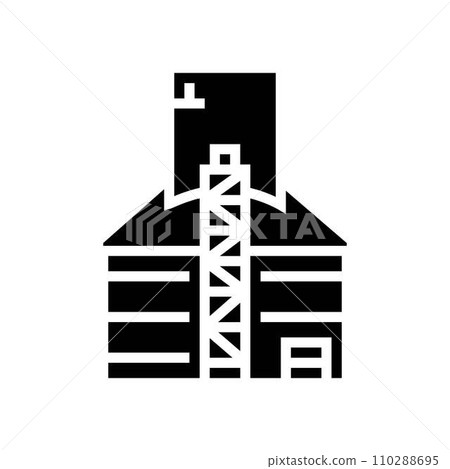 silo biomass glyph icon vector illustration silo biomass glyph icon vector illustration 110288695