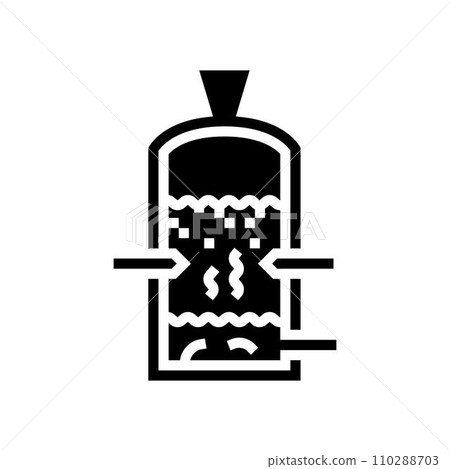 gasification biomass glyph icon vector illustration 110288703