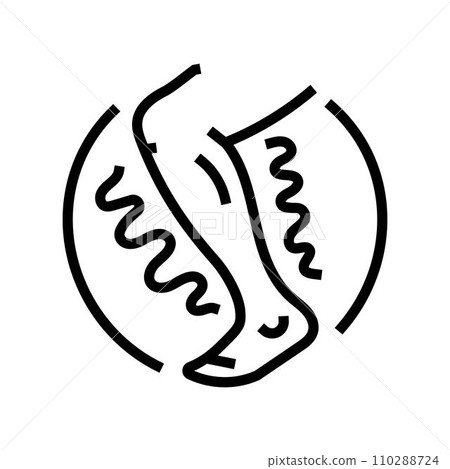 leg cramps osteoporosis symptom line icon vector illustration 110288724