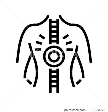 backache osteoporosis symptom line icon vector illustration 110288728