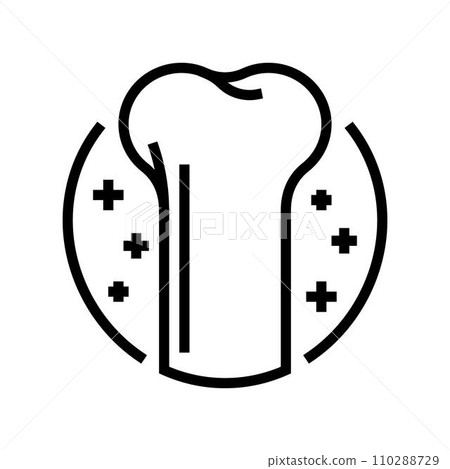healthy bone osteoporosis symptom line icon vector illustration 110288729