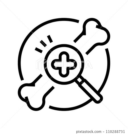 bone health osteoporosis bone line icon vector illustration bone health osteoporosis bone line icon vector illustration 110288731