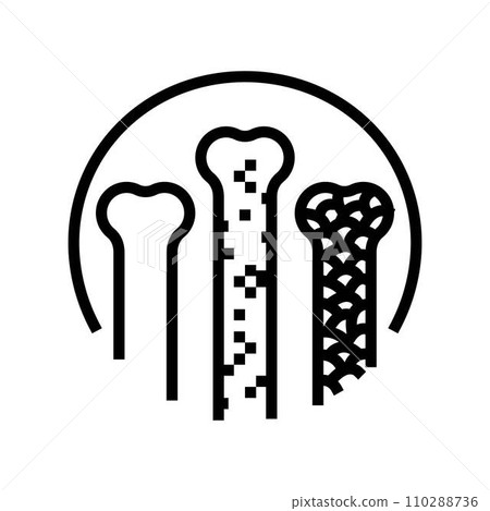 density bone osteoporosis line icon vector illustration 110288736