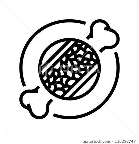 disease osteoporosis bone line icon vector illustration 110288747