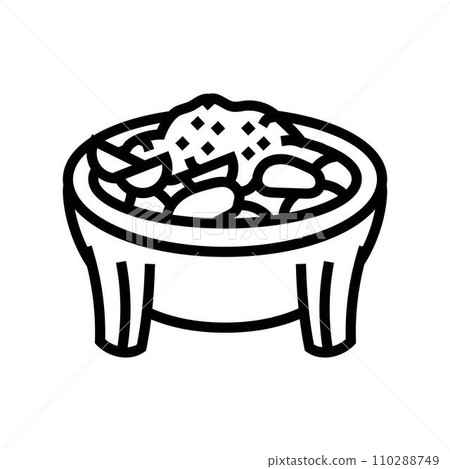 molcajete mexican cuisine line icon vector illustration molcajete mexican cuisine line icon vector illustration 110288749