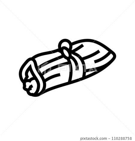 tamale mexican cuisine line icon vector illustration 110288758