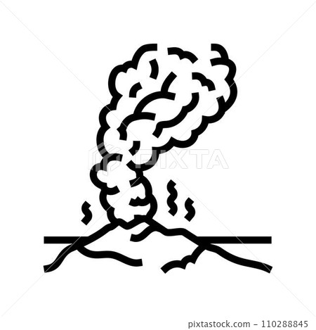 steam geothermal energy line icon vector illustration 110288845