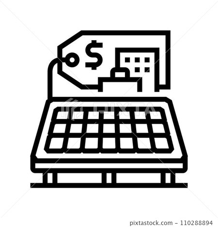 renewable credit energy conservation line icon vector illustration 110288894