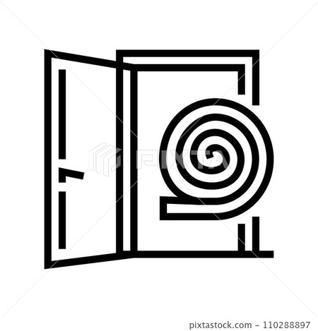 weather stripping energy conservation line icon vector illustration weather stripping energy conservation line icon vector illustration 110288897