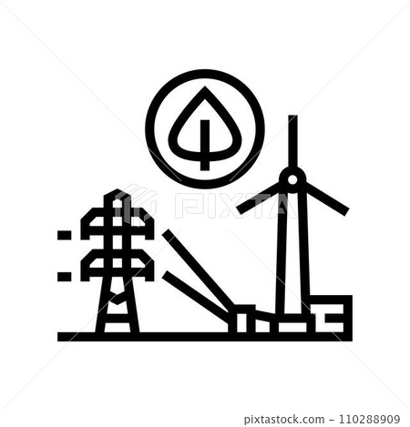 innovation electric grid line icon vector illustration 110288909