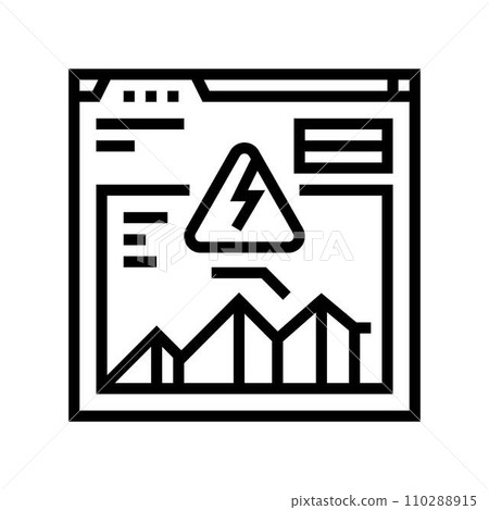 demand response electric grid line icon vector illustration demand response electric grid line icon vector illustration 110288915