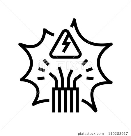 emergency response electric grid line icon vector illustration emergency response electric grid line icon vector illustration 110288917