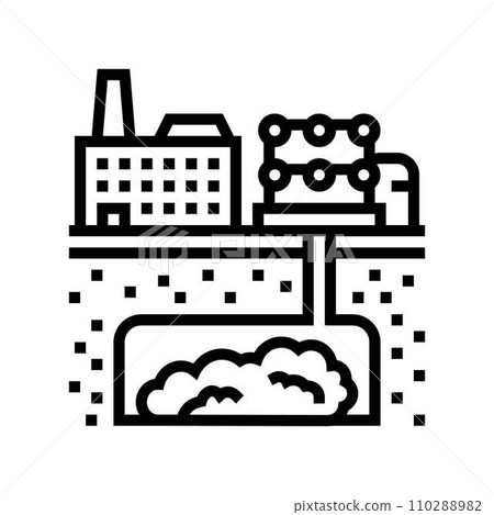 sequestration carbon line icon vector illustration 110288982