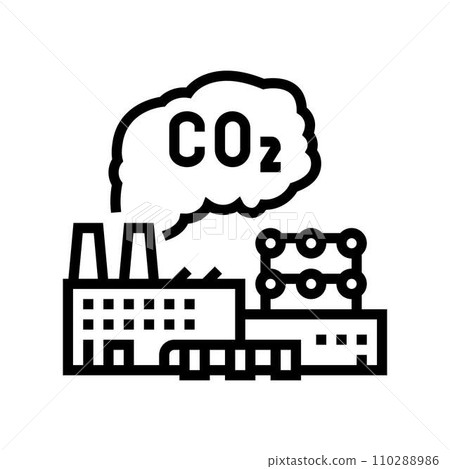 capture plant carbon line icon vector illustration capture plant carbon line icon vector illustration 110288986