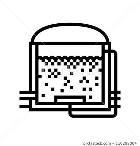 anaerobic digestion biomass line icon vector illustration 110289004