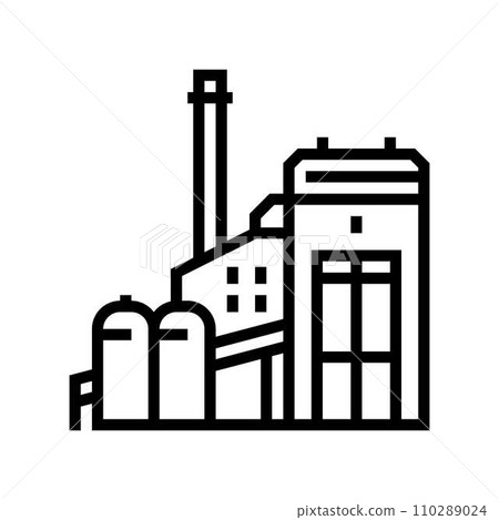 plant biomass line icon vector illustration plant biomass line icon vector illustration 110289024