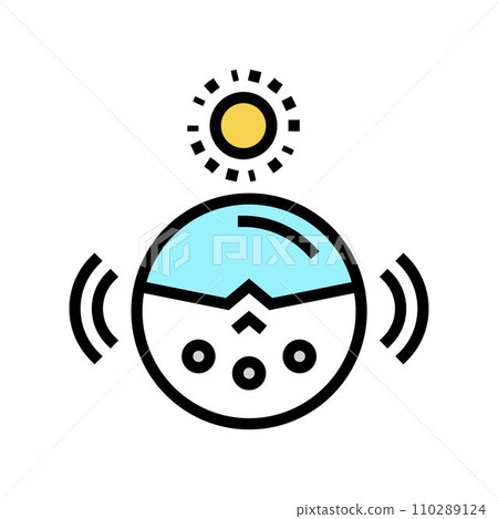 daylight sensor lighting control color icon vector illustration 110289124