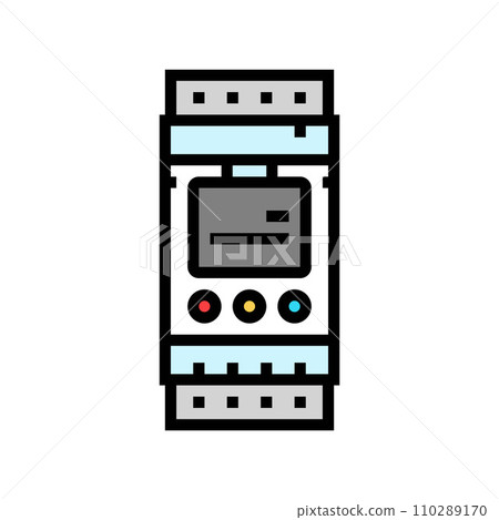programmable timer energy conservation color icon vector illustration programmable timer energy conservation color icon vector illustration 110289170
