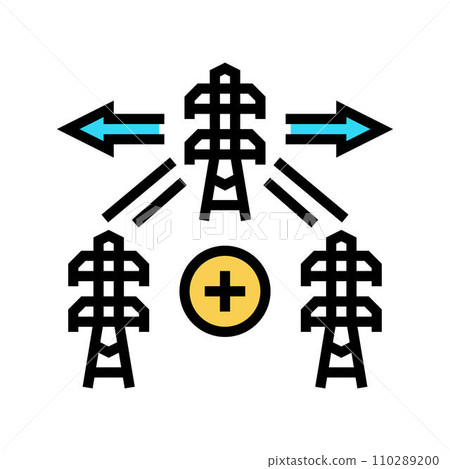 expansion electric grid color icon vector illustration expansion electric grid color icon vector illustration 110289200