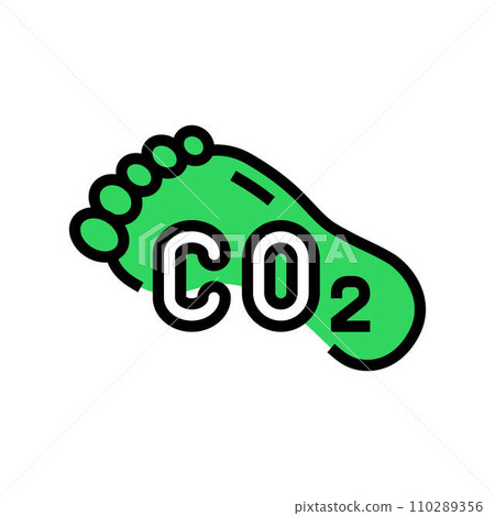 footprint carbon color icon vector illustration 110289356