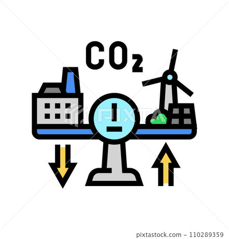 offset carbon color icon vector illustration 110289359