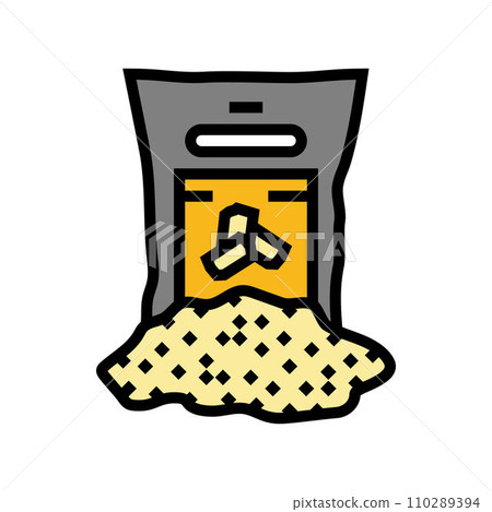 wood pellets biomass color icon vector illustration 110289394