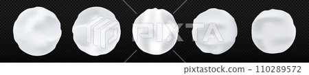 3d realistic snowball white vector 110289572