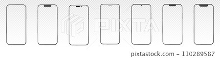 Mobile phone frame border. Modern smartphone vector 110289587
