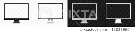 Modern desktop computer monitor mockup Modern desktop computer monitor mockup 110289604