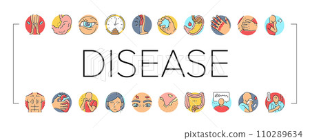disease symptom health icons set vector disease symptom health icons set vector 110289634