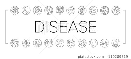 disease medical health icons set vector disease medical health icons set vector 110289819