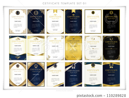 得獎證書、表揚證書、邀請函一套（18種） 110289828