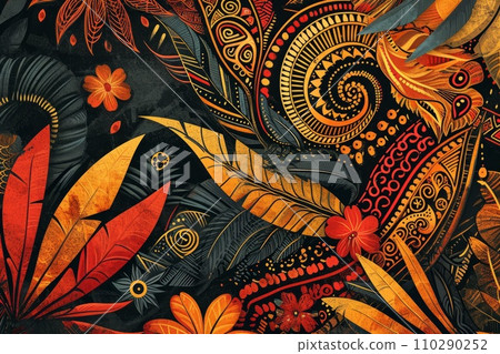 Traditional native design of papua new guinea 110290252