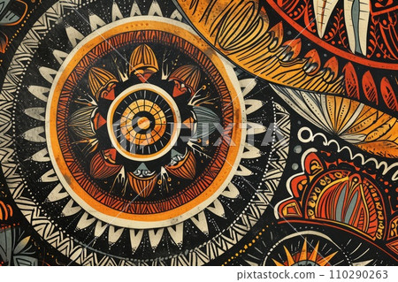 Traditional native design of papua new guinea 110290263