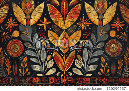 Traditional native design of papua new guinea 110290267