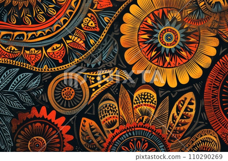 Traditional native design of papua new guinea 110290269