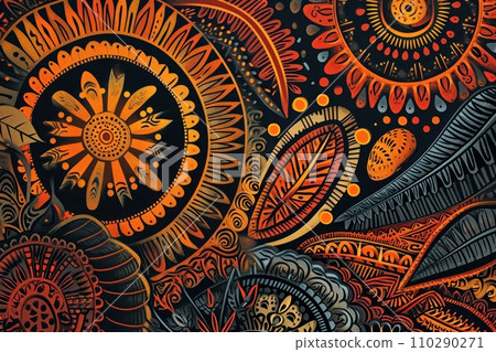 Traditional native design of papua new guinea 110290271