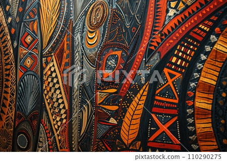 Traditional native design of papua new guinea 110290275