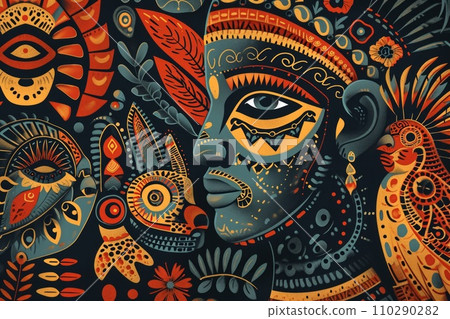 Traditional native design of papua new guinea 110290282