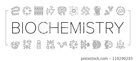 biotechnology chemistry science icons set vector biotechnology chemistry science icons set vector 110290283