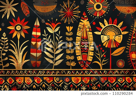Traditional native design of papua new guinea 110290284