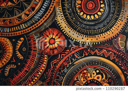 Traditional native design of papua new guinea 110290287