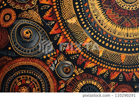 Traditional native design of papua new guinea 110290291