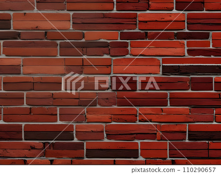 Vintage brick background flat symmetrical K masterpiece. 110290657