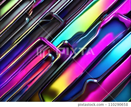 Metal background 3D neon colors detailed highquality 110290658
