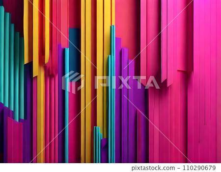 Paper background 3D shadows neon detailed highquality 110290679
