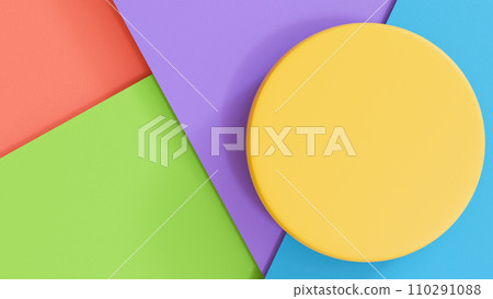 抽象 3D 彩色背景。橫幅，標題背景。 110291088