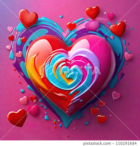 heart paint 110291684