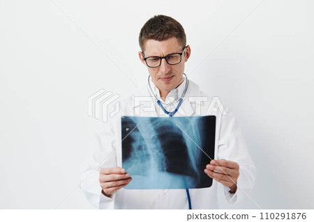 X-ray man professional radiologist stethoscope specialist health hospital physician person clinic doctor man 110291876